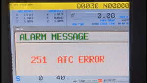 Hệ thống báo lỗi thay dao máy phay CNC